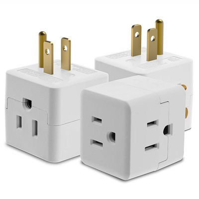 Indoor Portable Travel Mini Plug 3 Outlet Wall Adapter